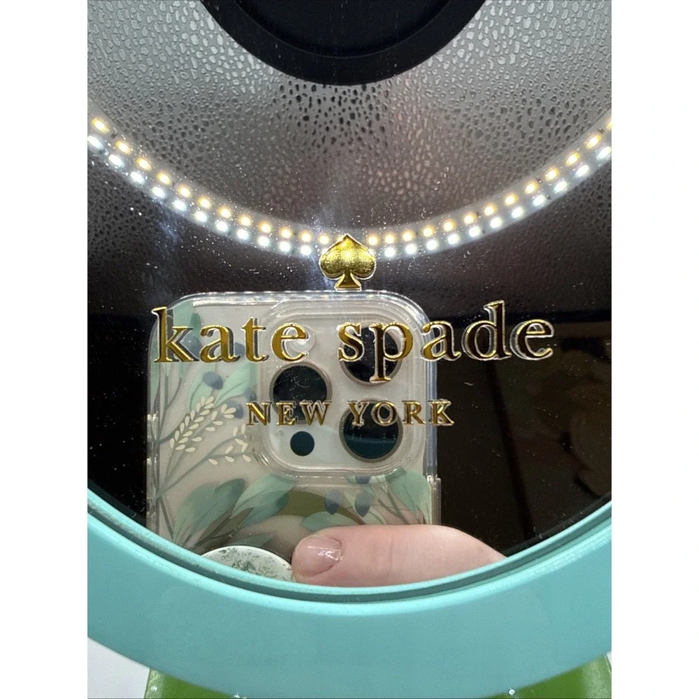 Kate Spade Lime Green Tabletop Oval Makeup Vanity Mirror 15
